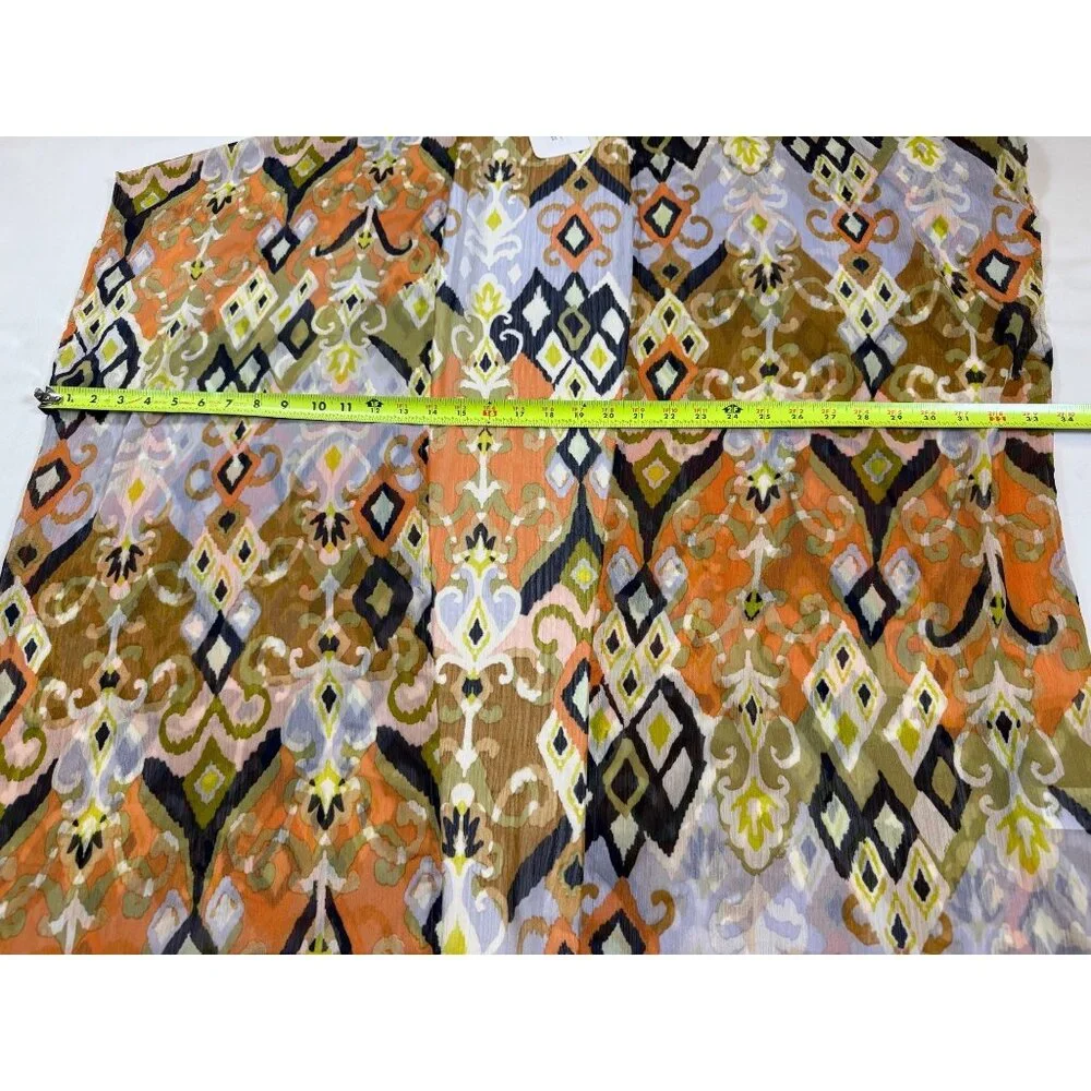 NWT First Love Lets Catch Up Print Kimono Multi-Color Lightweight Size L (LL245)